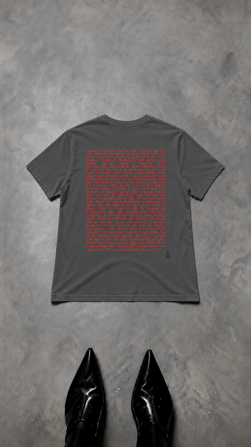 "NO LONGER AVAILABLE FOR YOUR SHIT" T SHIRT UNISEXE