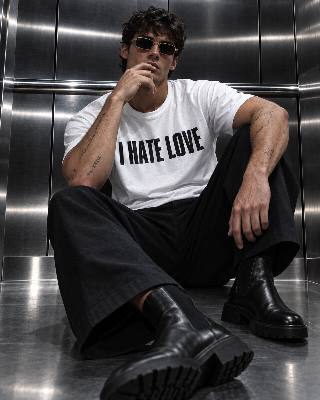 I HATE LOVE / I’M IN LOVE Tee - Reversible Romantic Graphic T-Shirt